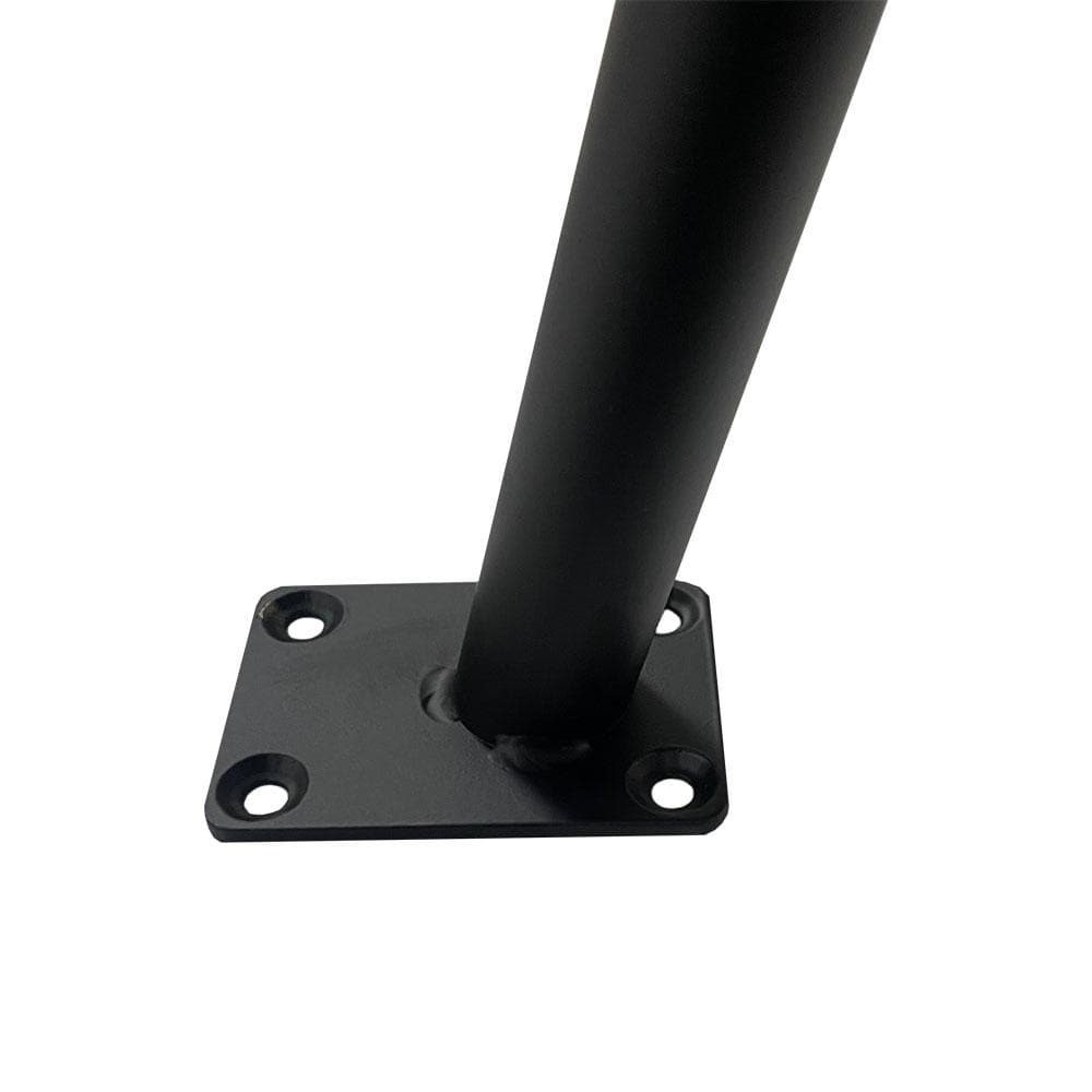 Stalen schuine meubelpoot zwart rond ø 2,5 cm en hoogte 36 cm  (set van 4 stuks)