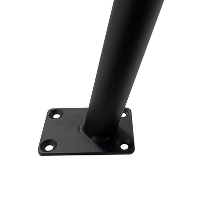 Stalen schuine meubelpoot zwart rond ø 2,5 cm en hoogte 36 cm  (set van 4 stuks)