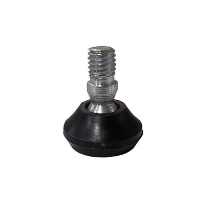 Stalen schuine meubelpoot zwart rond ø 2,5 cm en hoogte 36 cm  (set van 4 stuks)