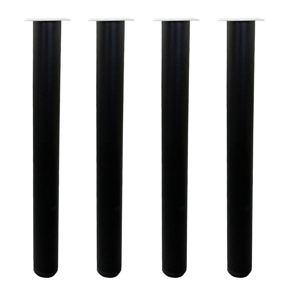 Set stalen tafelpoten zwart rond ø 6 cm en hoogte 72 cm  - 4 stuks
