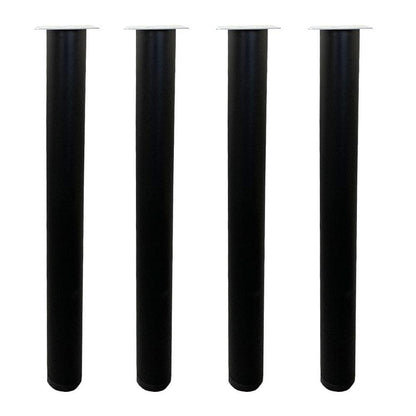 Set stalen tafelpoten zwart rond ø 6 cm en hoogte 72 cm  - 4 stuks