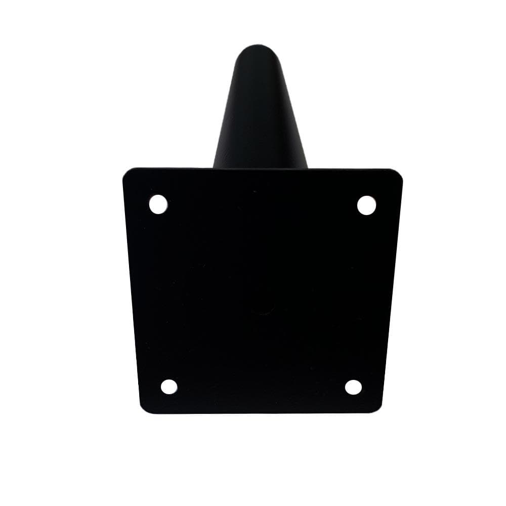 Stalen meubelpoot zwart conisch ø 5 cm / 2,5 cm en hoogte 18 cm  (set van 4 stuks)