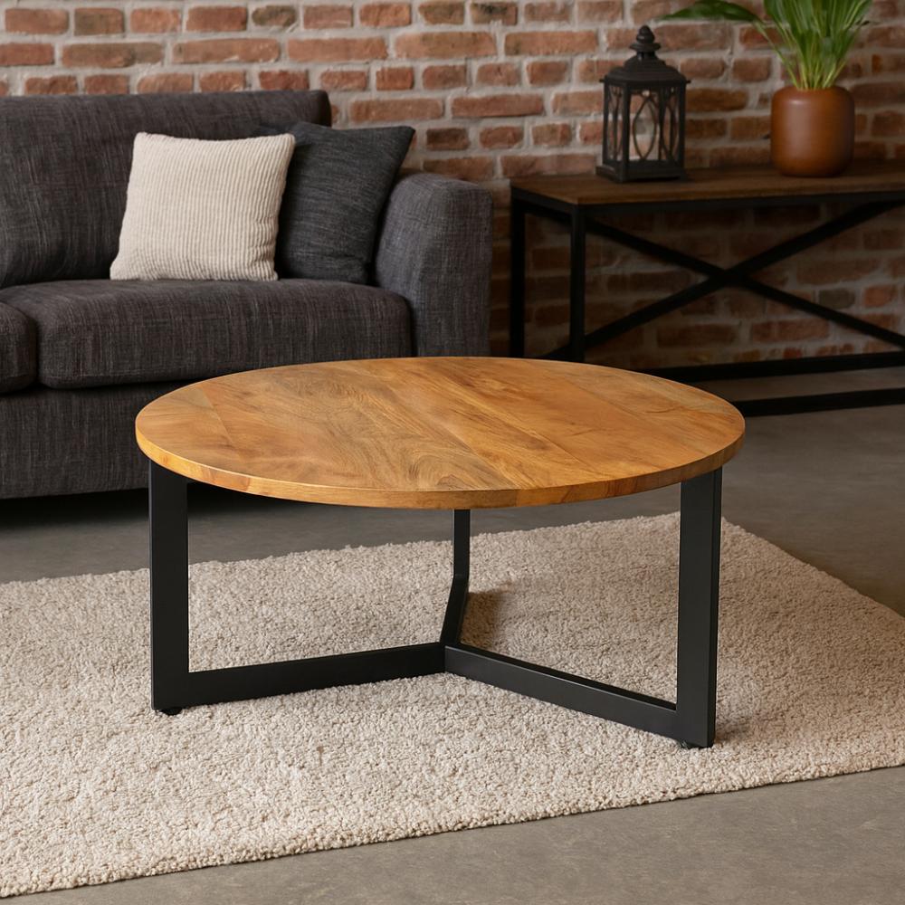 Stalen salononderstel zwart rond ø 73 cm en hoogte 37 cm  (2 x 4 cm)