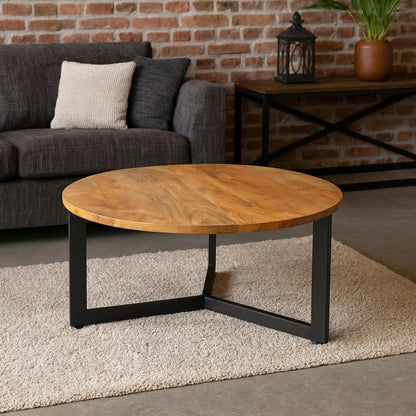 Stalen salononderstel zwart rond ø 73 cm en hoogte 37 cm  (2 x 4 cm)