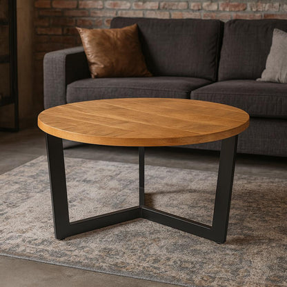 Stalen salononderstel zwart rond ø 59 cm en hoogte 43 cm  (2 x 4 cm)