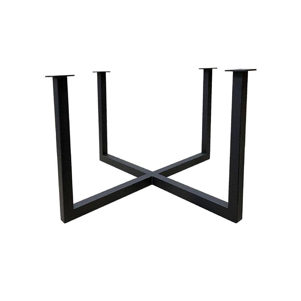 Stalen salononderstel zwart vierkant 50 bij 50 cm en hoogte 37 cm  (3 x 3 cm)