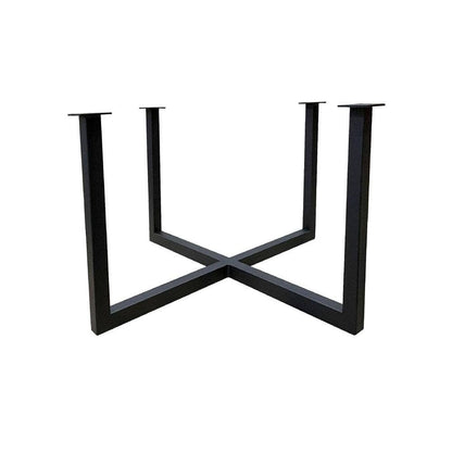 Stalen salononderstel zwart vierkant 50 bij 50 cm en hoogte 37 cm  (3 x 3 cm)