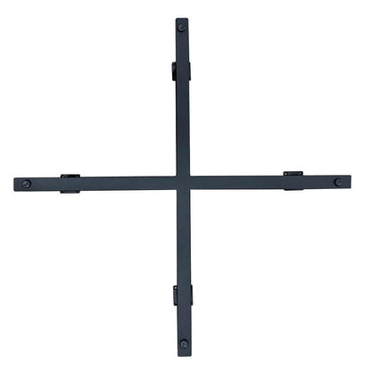 Stalen salononderstel zwart vierkant 50 bij 50 cm en hoogte 37 cm  (3 x 3 cm)
