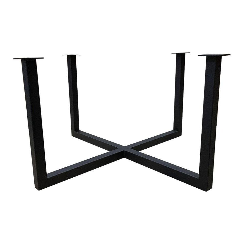 Stalen salononderstel zwart vierkant 65 bij 65 cm en hoogte 37 cm  (3 x 3 cm)