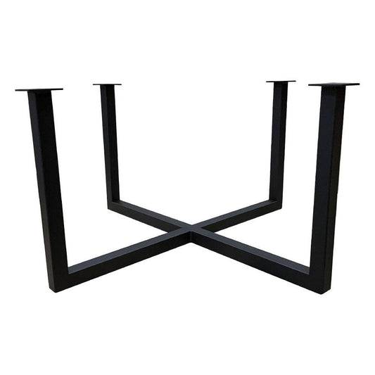 Stalen salononderstel zwart vierkant 75 bij 75 cm en hoogte 37 cm  (3 x 3 cm)