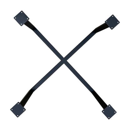 Stalen salononderstel zwart vierkant 65 bij 65 cm en hoogte 37 cm  (3 x 3 cm)