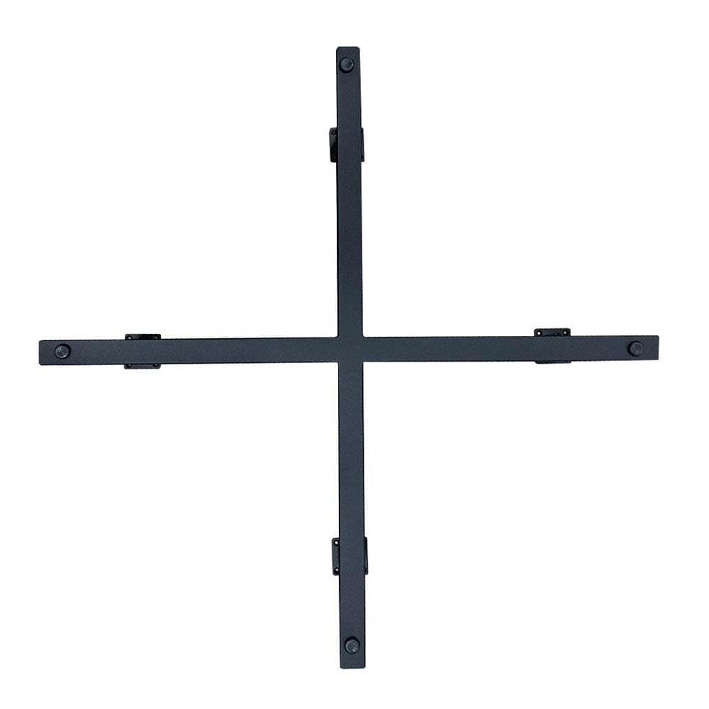Stalen salononderstel zwart vierkant 65 bij 65 cm en hoogte 37 cm  (3 x 3 cm)