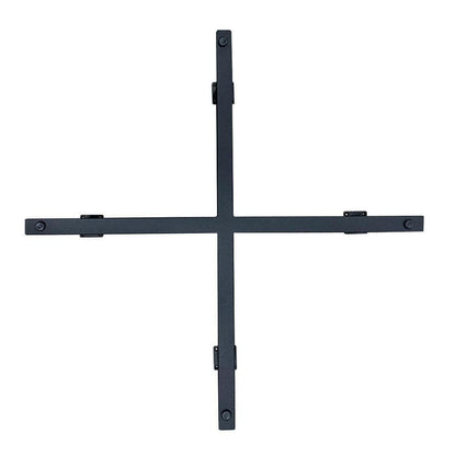Stalen salononderstel zwart vierkant 65 bij 65 cm en hoogte 37 cm  (3 x 3 cm)