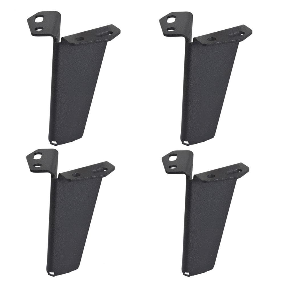 Massief stalen meubelpoot zwart taps 8 bij 5 cm en hoogte 10 cm  - 4 stuks