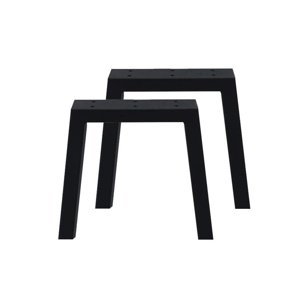 Stalen tafelpoot zwart trapezium 39 bij 4 cm en hoogte 40 cm  (4 x 10 cm) - 2 stuks