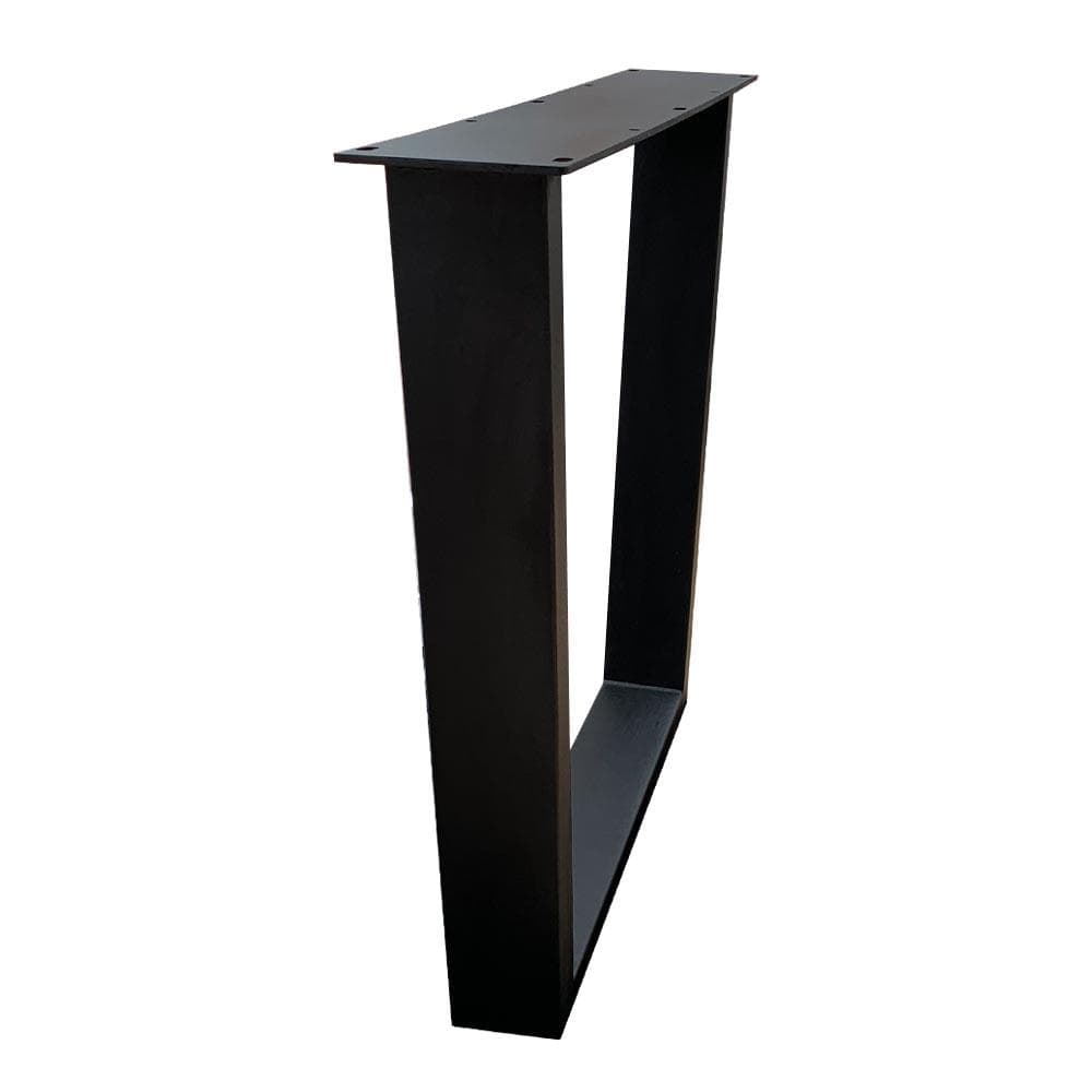 Stalen tafelpoot zwart taps 75 bij 10 cm en hoogte 72 cm  (4 x 10 cm) - 2 stuks