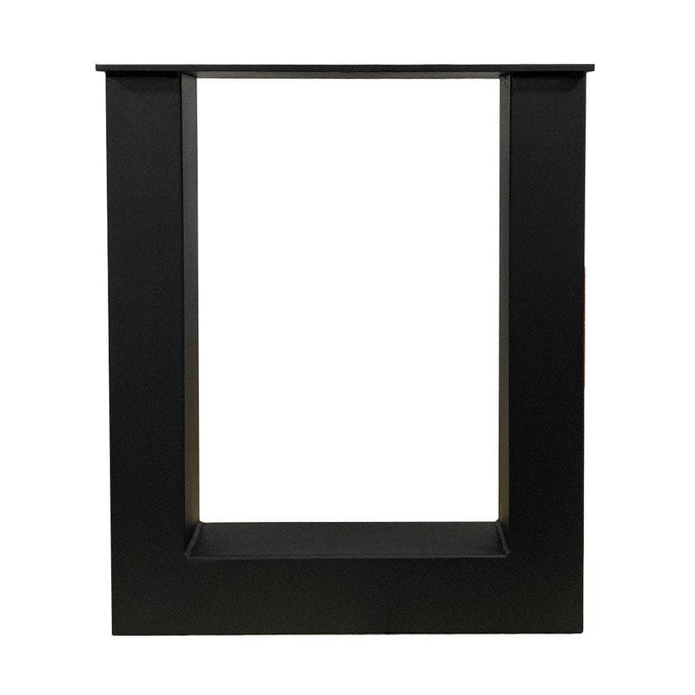 Stalen U tafelpoot zwart 36 bij 4 cm en hoogte 42 cm  (6 x 6 cm) - 2 stuks