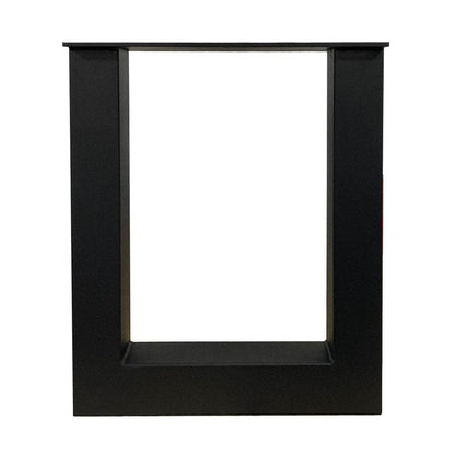 Stalen U tafelpoot zwart 36 bij 4 cm en hoogte 42 cm  (6 x 6 cm) - 2 stuks