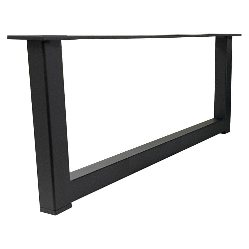 Stalen U kastpoot zwart 38 bij 2 cm en hoogte 15 cm  (2 x 2 cm) (set van 2 stuks)