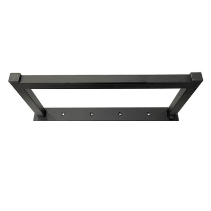 Stalen U kastpoot zwart 38 bij 2 cm en hoogte 15 cm  (2 x 2 cm) (set van 2 stuks)