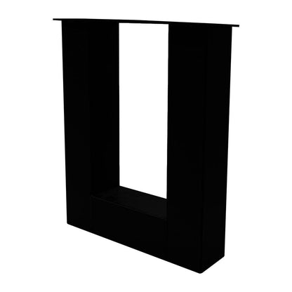 Stalen U tafelpoot zwart 38 bij 8 cm en hoogte 43 cm  (8 x 8 cm) - 2 stuks