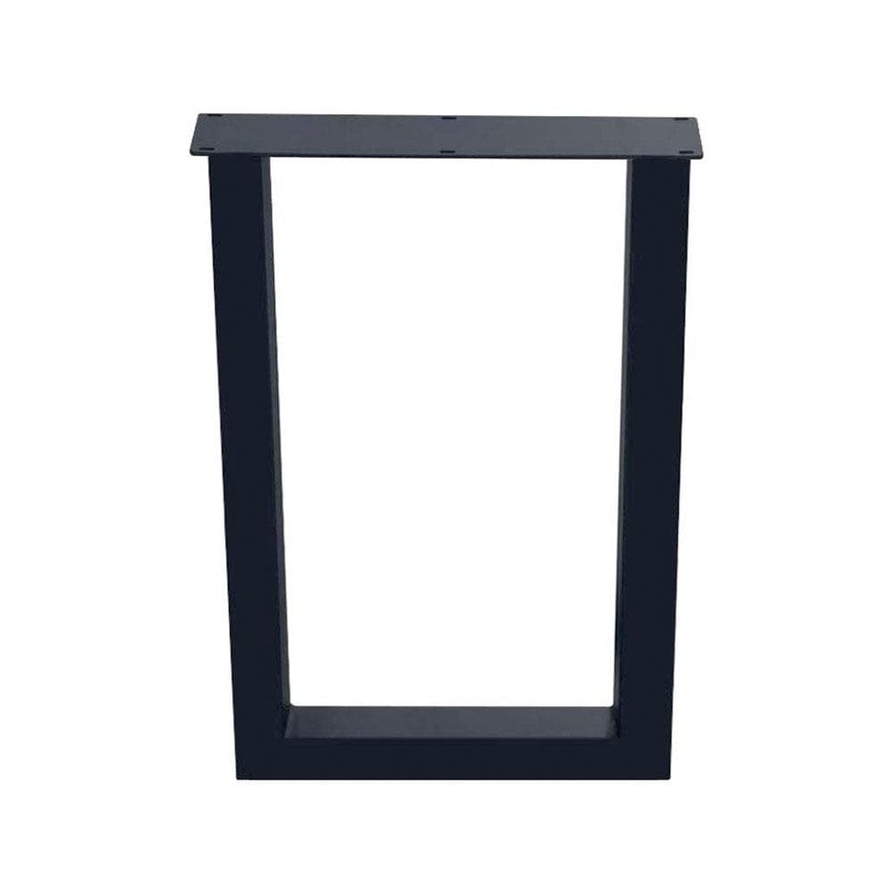 Stalen U tafelpoot zwart 70 bij 8 cm en hoogte 85 cm  (8 x 8 cm) (set van 2 stuks)