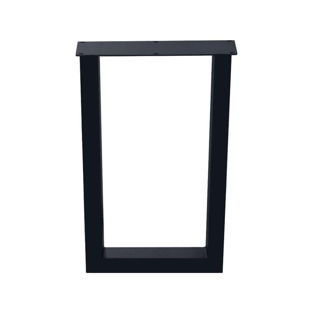 Stalen U tafelpoot zwart 60 bij 8 cm en hoogte 100 cm  (8 x 8 cm) (set van 2 stuks)