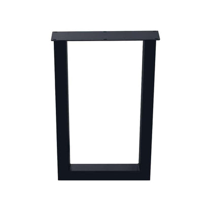 Stalen U tafelpoot zwart 60 bij 8 cm en hoogte 90 cm  (8 x 8 cm) (set van 2 stuks)