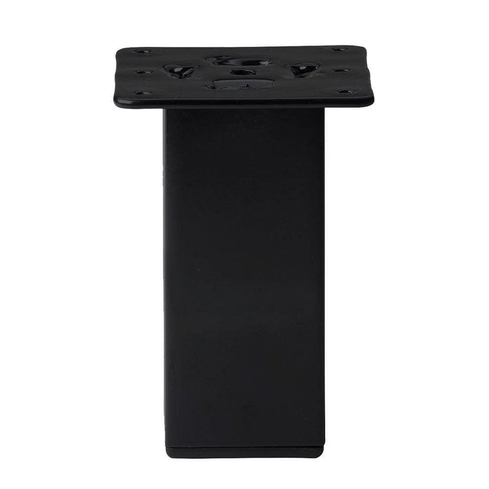 Stalen meubelpoot zwart vierkant 5 bij 5 cm en hoogte 13 cm  (set van 4 stuks)