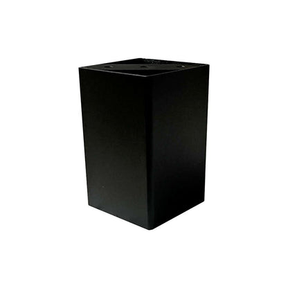 Stalen meubelpoot zwart vierkant 8 bij 8 cm en hoogte 13 cm  (set van 0 stuks)