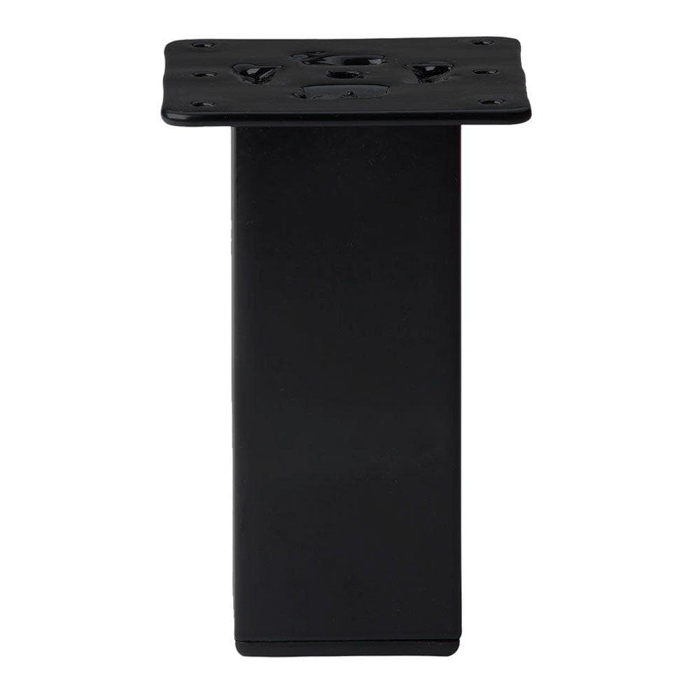 Stalen meubelpoot zwart vierkant 5 bij 5 cm en hoogte 15 cm  (set van 4 stuks)