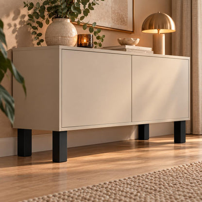 Stalen meubelpoot zwart vierkant 5 bij 5 cm en hoogte 15 cm  (set van 4 stuks)