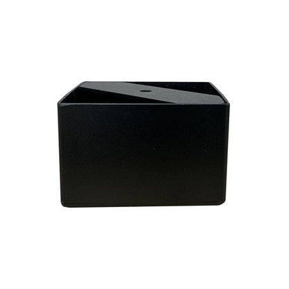 Stalen meubelpoot zwart vierkant 10 bij 10 cm en hoogte 5 cm  (set van 4 stuks)