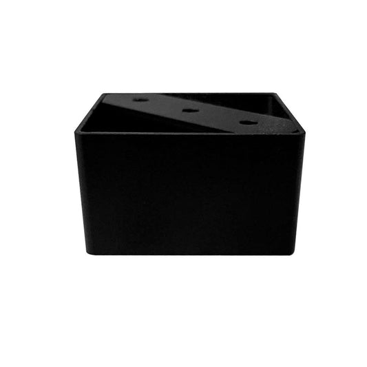 Stalen meubelpoot zwart vierkant 8 bij 8 cm en hoogte 5 cm  (set van 0 stuks)