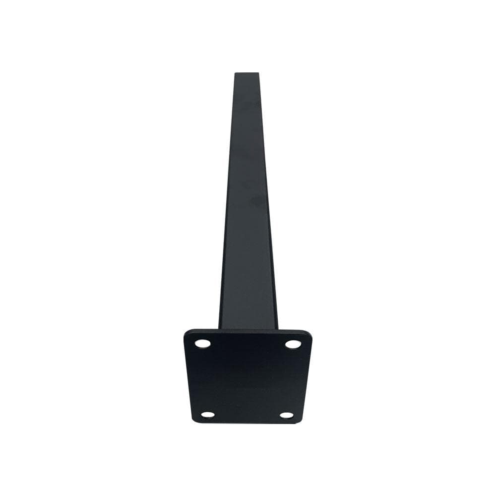 Stalen schuine meubelpoot zwart vierkant 2,5 bij 2,5 cm en hoogte 42 cm  (set van 4 stuks)
