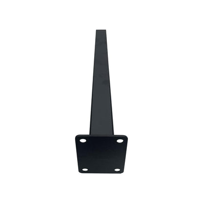 Stalen schuine meubelpoot zwart vierkant 2,5 bij 2,5 cm en hoogte 42 cm  (set van 4 stuks)