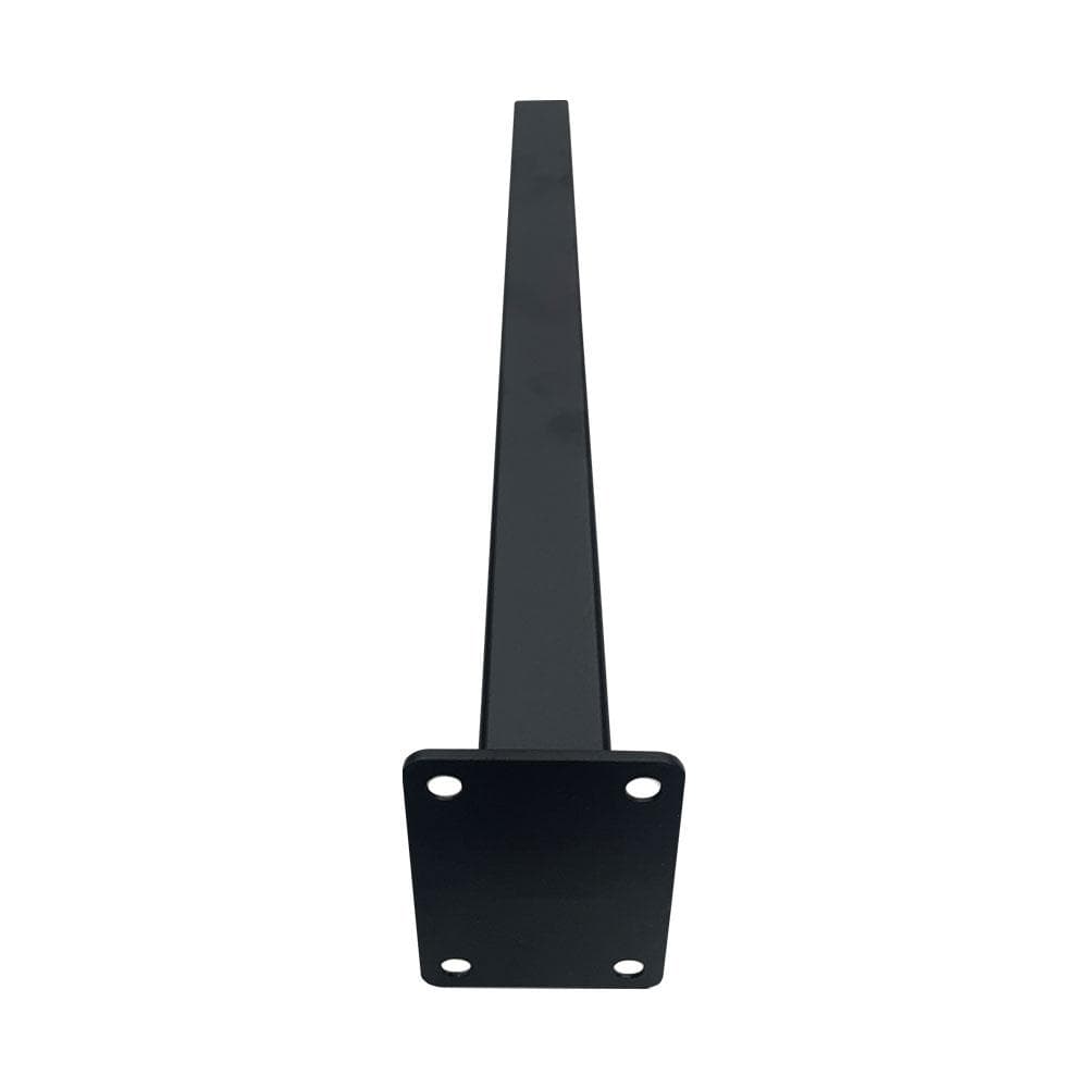 Stalen schuine meubelpoot zwart vierkant 2,5 bij 2,5 cm en hoogte 36 cm  (set van 4 stuks)