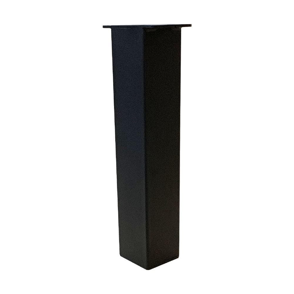 Set stalen rechte tafelpoten zwart vierkant 8 bij 8 cm en hoogte 40 cm  (8 x 8 cm) - 4 stuks
