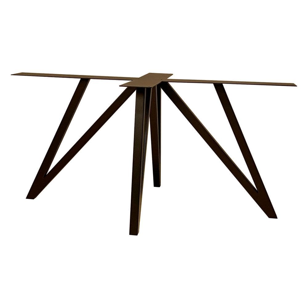 Stalen onderstel zwart vlinder 140 bij 78 cm en hoogte 72 cm  (4 x 4 cm)