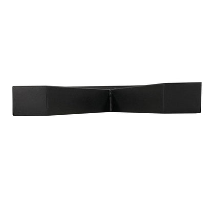 Stalen X bankpoten 38 bij 6 cm en hoogte 43 cm zwart (6 x 6 cm) - 2 stuks