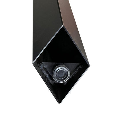 Stalen X tafelpoot diamant 78 bij 10,5 cm en hoogte 72 cm zwart (6 x 6 cm) (set van 2 stuks)